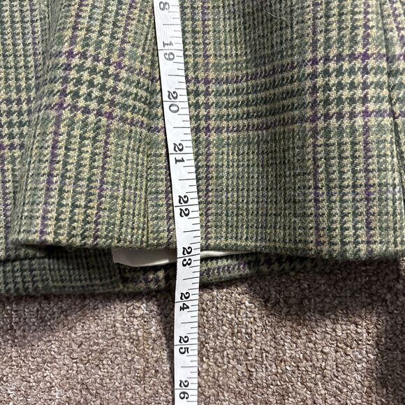 Nina Mclemore 100% Lambs Wool Plaid Women Blazer, Jacket 100% Silk Lining sz 6 - Picture 2 of 10
